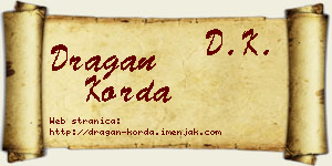 Dragan Korda vizit kartica